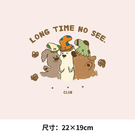 趣味可爱卡通好久不见印花T恤卫衣图案热转印白墨烫画A级过粉 商品图0