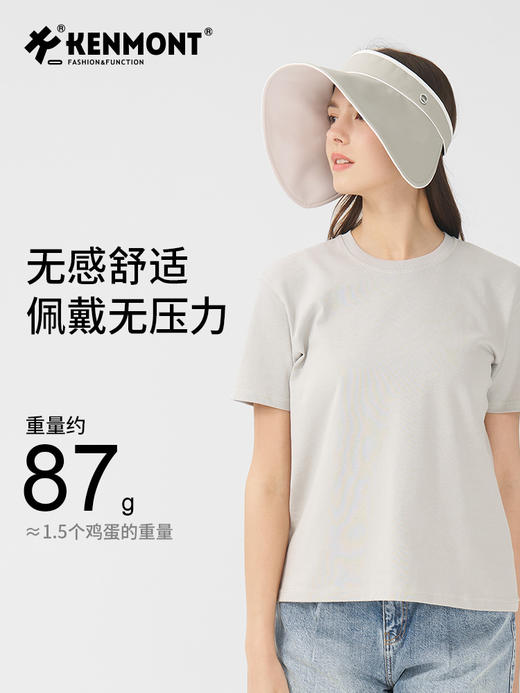 卡蒙轻量化凉感曲面环绕全方位防晒空顶蛋卷帽易收纳 商品图8