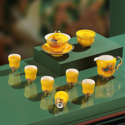 【样品特惠4.5折，仅1套，无货退款】贵彬贵彬（GUIBIN)龙腾盛世功夫茶具盖碗公道茶杯轻奢礼盒套装 商品图4