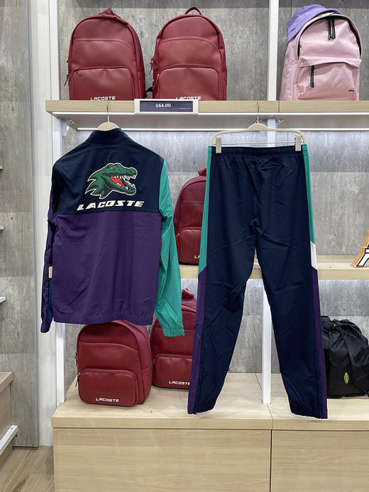瑕疵Lacoste/法国鳄鱼 男士拼色大鳄鱼印花运动外套WH9442 只有上衣 商品图1