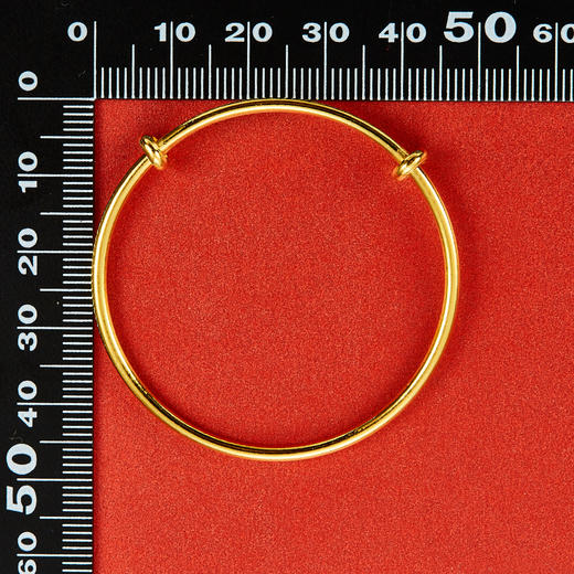 【限时克减128元】足金999.9 #儿童/宝宝 黄金光圈空心推拉童镯BB镯宝宝镯（单只）(TZ00011-01)（预售产品下单后不退款不退货不换货不补差价） 商品图3