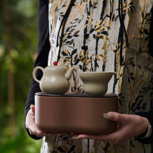 盒气有礼福如便携茶具套组一壶三杯旅行茶具中式国风陶瓷茶器 商品图10
