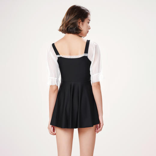 都市丽人一体式泳衣女有罩杯可拆半光涤泳布泳衣连体泳衣女士连体泳衣LS41B7 商品图4