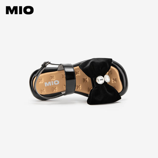 MIO米奥夏季拼色低跟休闲凉鞋轻盈舒适灵动蝴蝶结大头凉拖M243131911 商品图3