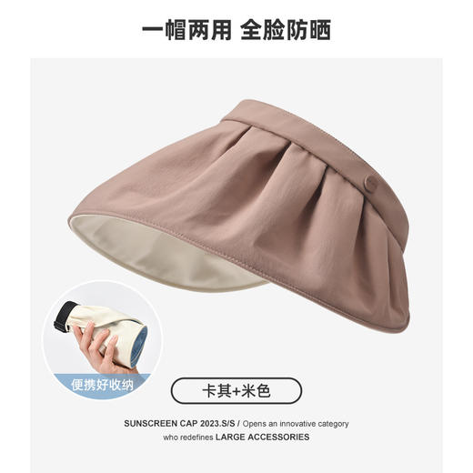 夏季防晒【蕉下同款贝壳帽】国庆出游空顶防晒帽子 防紫外线遮脸遮阳大帽檐太阳帽 商品图7