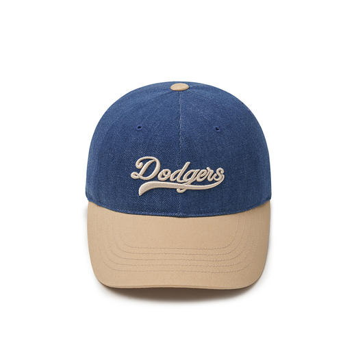 【春上新】6楼MLB草书学院系列牛仔可调节撞色软顶棒球帽  吊牌价399元 商品图2