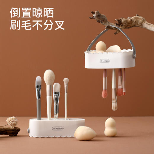 FaSoLa化妆刷清洗盒洗晾一体收纳美妆蛋粉扑清洁工具硅胶洗刷神器 商品图3
