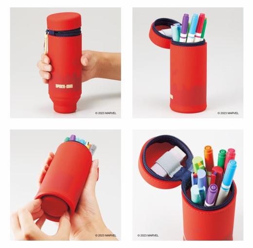 日本LIHIT LAB漫威限定站立式硅胶笔袋美国队长钢铁侠蜘蛛侠毒液 商品图1