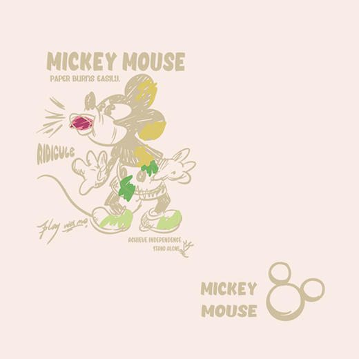 潮牌卡通米奇米老鼠新款T恤卫衣图案热转印耐水洗白墨A级过粉烫画贴 商品图1