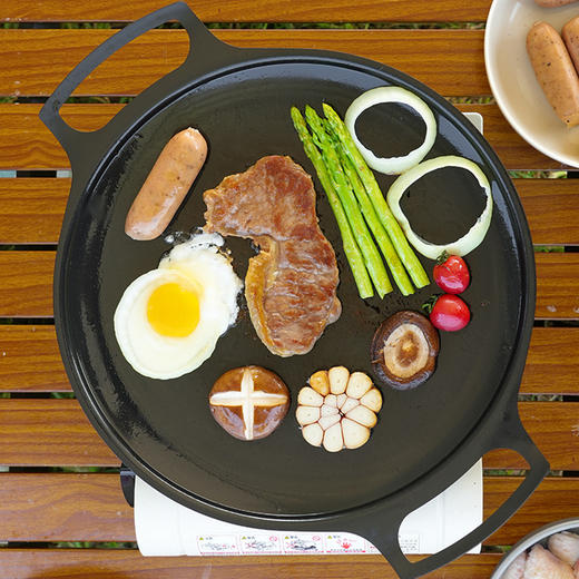 归禾器纯铁户外煎烤盘|导热快轻油烟，户外/居家畅烧烤 商品图5