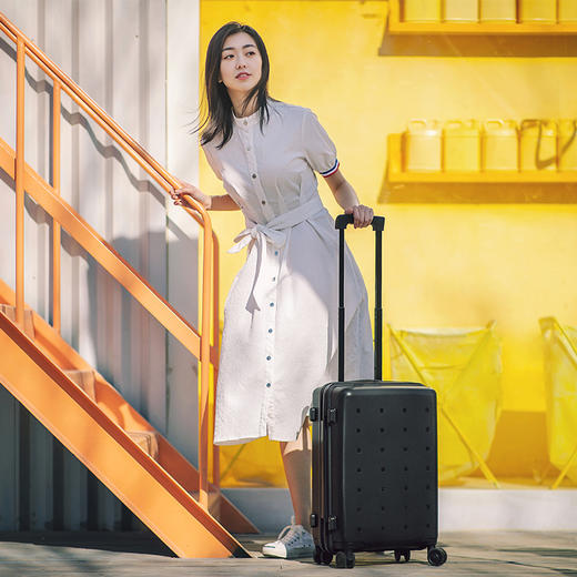 积分免费兑：小米行李箱小型20英寸旅行箱万向轮拉杆箱男女登机箱密码箱青春款黑色 商品图0