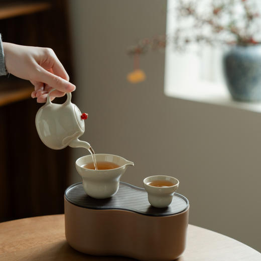 盒气有礼福如便携茶具套组一壶三杯旅行茶具中式国风陶瓷茶器 商品图13