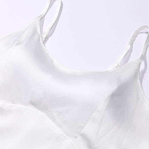 都市丽人吊带背心女色丁背心无罩杯丝质吊带背心无钢圈无排扣LV43A2 商品图3