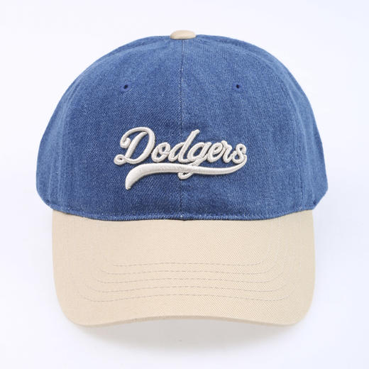 【春上新】6楼MLB草书学院系列牛仔可调节撞色软顶棒球帽  吊牌价399元 商品图4