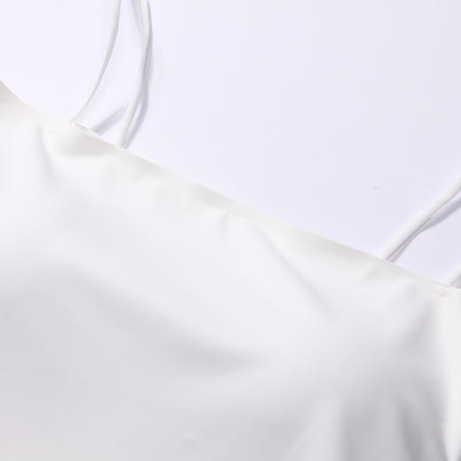 都市丽人吊带背心女锦纶冰丝背心无尺码固定杯垫丝质吊带背心无钢圈无排扣LV43A3 商品图4