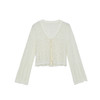 谜底针织开衫长袖2024年夏新品文艺风肌理感提花薄外套242MZ0866 商品缩略图4