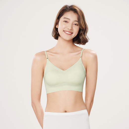 都市丽人抹胸女锦纶冰丝背心无尺码半固定杯短抹胸短抹胸无钢圈无排扣LV41A2 商品图1