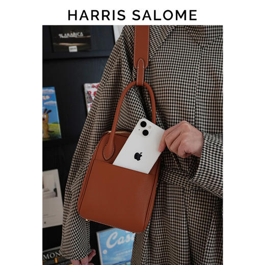 Harris Salome质感琳迪包头层牛皮手提单肩斜挎包 商品图4