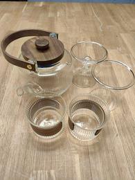 米马推荐 日式泡茶壶玻璃提梁壶蒸煮两用高硼硅玻璃壶5件套
