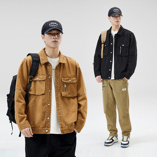 【100%棉】【新款DQ】大依优型大码牛仔外套新款牛仔衣青年百搭上衣潮款加肥加大胖子 商品图1