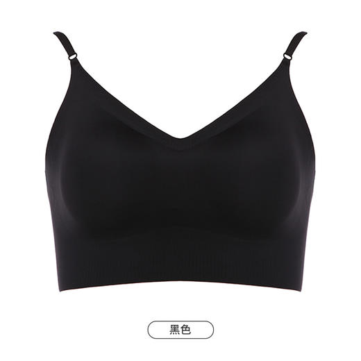 都市丽人抹胸女锦纶冰丝背心无尺码半固定杯短抹胸短抹胸无钢圈无排扣LV41A2 商品图11