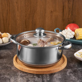 【批采产品  单拍不发货】朗赫 明珠-汤锅  22cm 410 不锈钢LH-TG07--FN