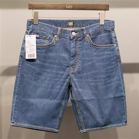 LeeXLINE24早春新品男牛仔短裤清水洗LMB1009023HN00FA06375