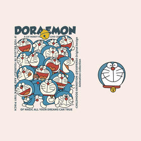 潮牌卡通哆啦A梦新款图案热转印A级过粉耐水洗胶印白墨烫画贴