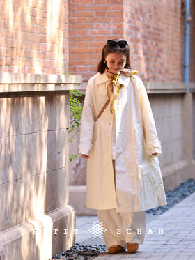 风轻轻 日本进口纸感面料大A字宽松经典廓形风衣