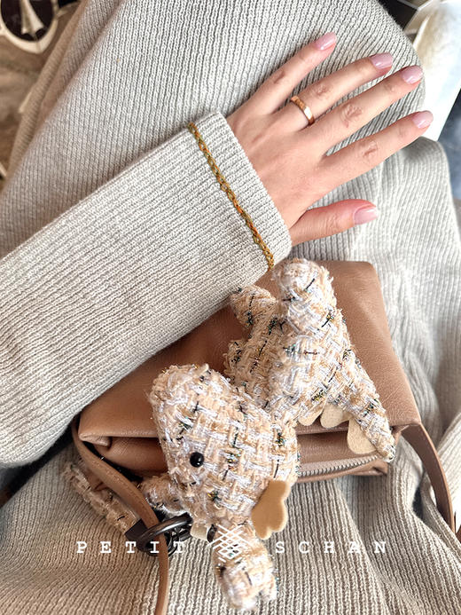 PETIT SCHAN小闪 CLO#453 green fog 绿雾 植物染针织肌理圆领H型宽松连衣裙 商品图4