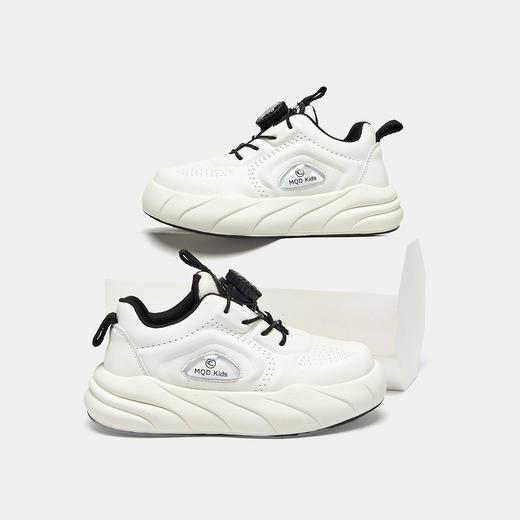 【ZY马骑顿】春款旋转纽扣童鞋男中大童小白鞋女童板鞋 商品图3