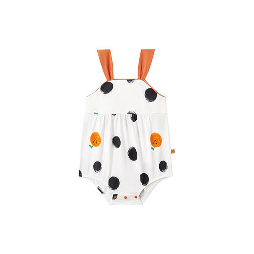 英氏婴幼儿爬服夏季新款清凉透气新生儿衣服女宝宝吊带连体衣 商品图5