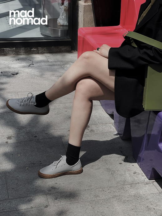 madnomad｜迷雾灰 Lagom vegan sneakers 素皮软木底鞋 商品图1