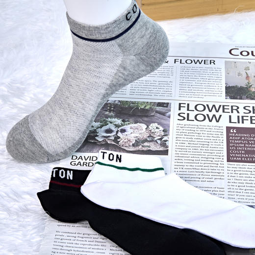 男袜2024半打袜春夏网面短筒船袜无骨精梳棉袜[2411310] 商品图0