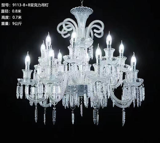9113-8+8亚克力吊灯（运费自理） 商品图0