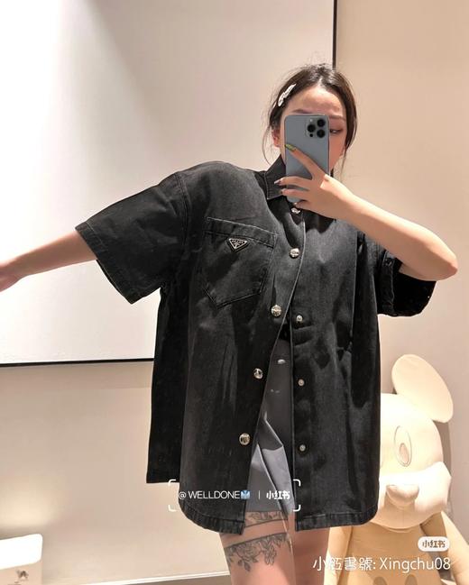 中性款牛仔襯衫( 61639 ) 商品图3