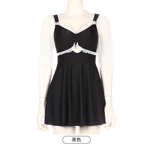 都市丽人一体式泳衣女有罩杯可拆半光涤泳布泳衣连体泳衣女士连体泳衣LS41B7 商品图13