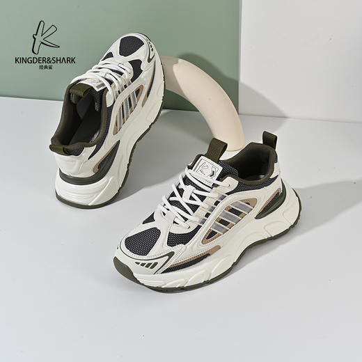 2024经典鲨春季新款男士时尚厚底潮流百搭运动鞋KF15-D14011 商品图2