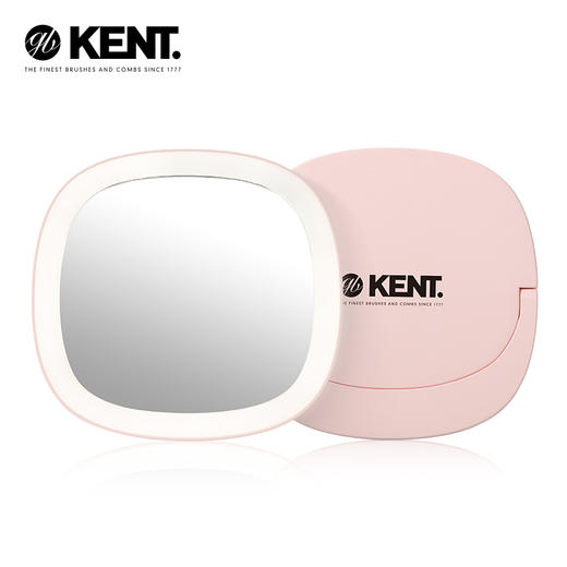 KENT英国肯特日光镜化妆镜带灯便携补光美妆镜子旅行随身便携镜子 商品图1