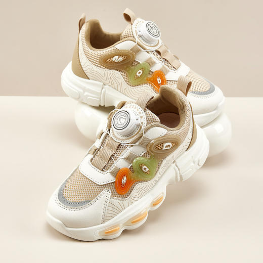 【ZY马骑顿】春款男大童旋转纽扣轻便运动鞋男童跑步鞋 商品图0