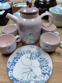 米马推荐 原装品牌 陶瓷茶壶5件套在加送陶瓷隔热垫共6件