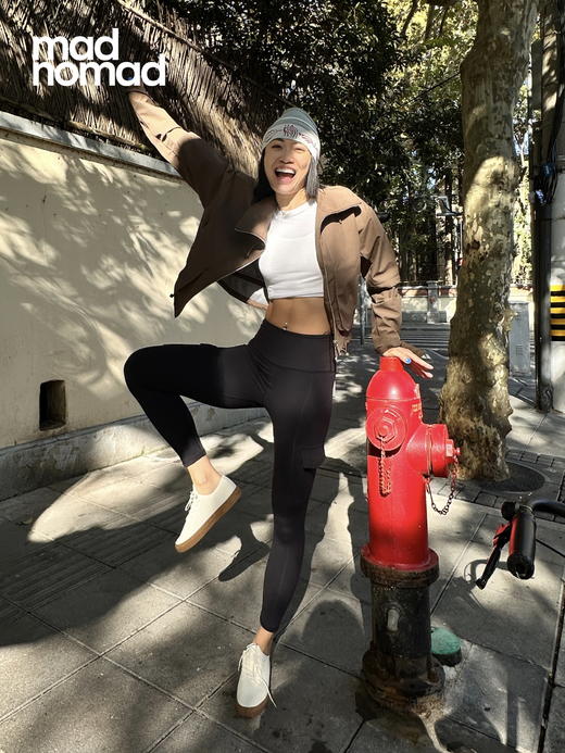 madnomad｜沙米白 Lagom vegan sneakers 素皮软木底鞋 荔枝纹 商品图0