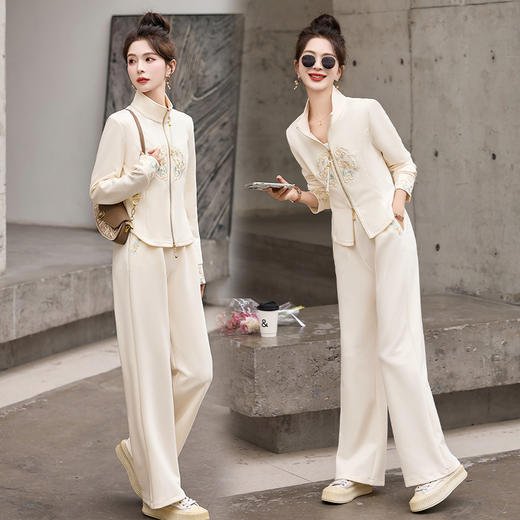 新中式刺绣，潮流轻奢时尚两件套HR-YQH2508 商品图2