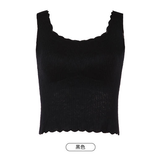 都市丽人宽肩背心女蕾丝背心无尺码半固定模杯丝质宽肩背心无钢圈无排扣LV44A1 商品图10