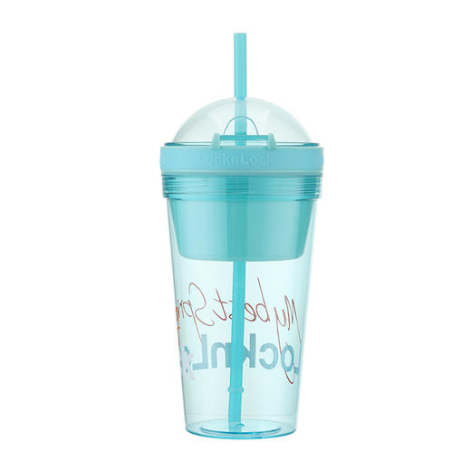 Lock&lock乐扣 新活力零食吸管杯HAP685BLUFU 蓝色 商品图2