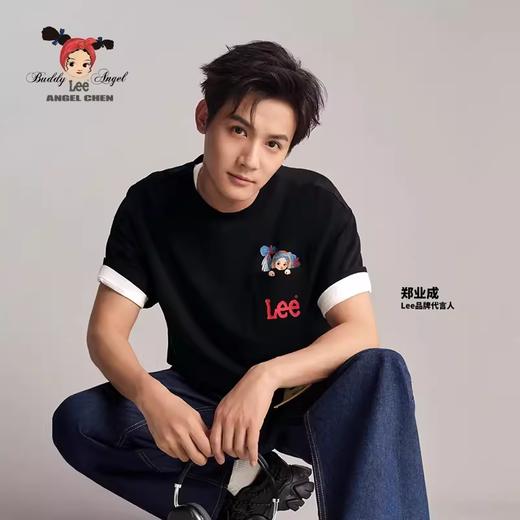 【Angel Chen联名】Lee商场同款24早春新品舒适版男女同款短袖T恤 商品图0