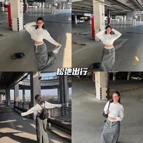 新品上身 | 工装半身裙look分享，今年松弛感单品就它了！💗