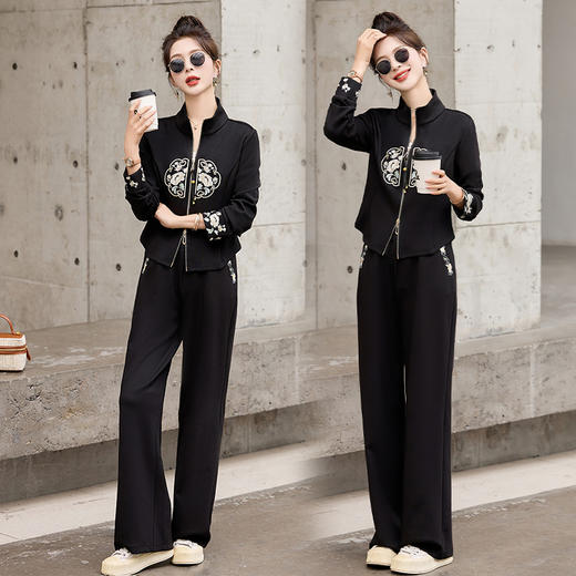 新中式刺绣，潮流轻奢时尚两件套HR-YQH2508 商品图3