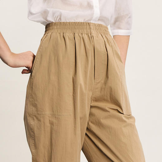 谜底宽松休闲裤九分裤女2024年夏季新品简约百搭萝卜裤242MK0506 商品图3