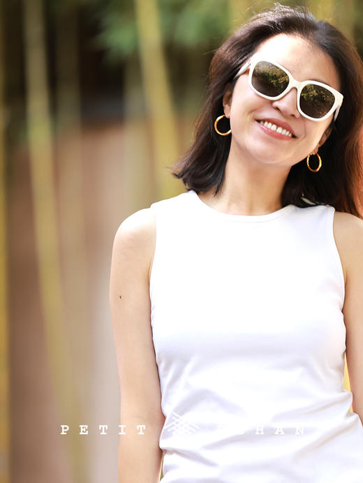 PETIT SCHAN小闪 CLO#454 ease 小自在 棉混纺加厚纯色简约圆领基础无袖背心 商品图0